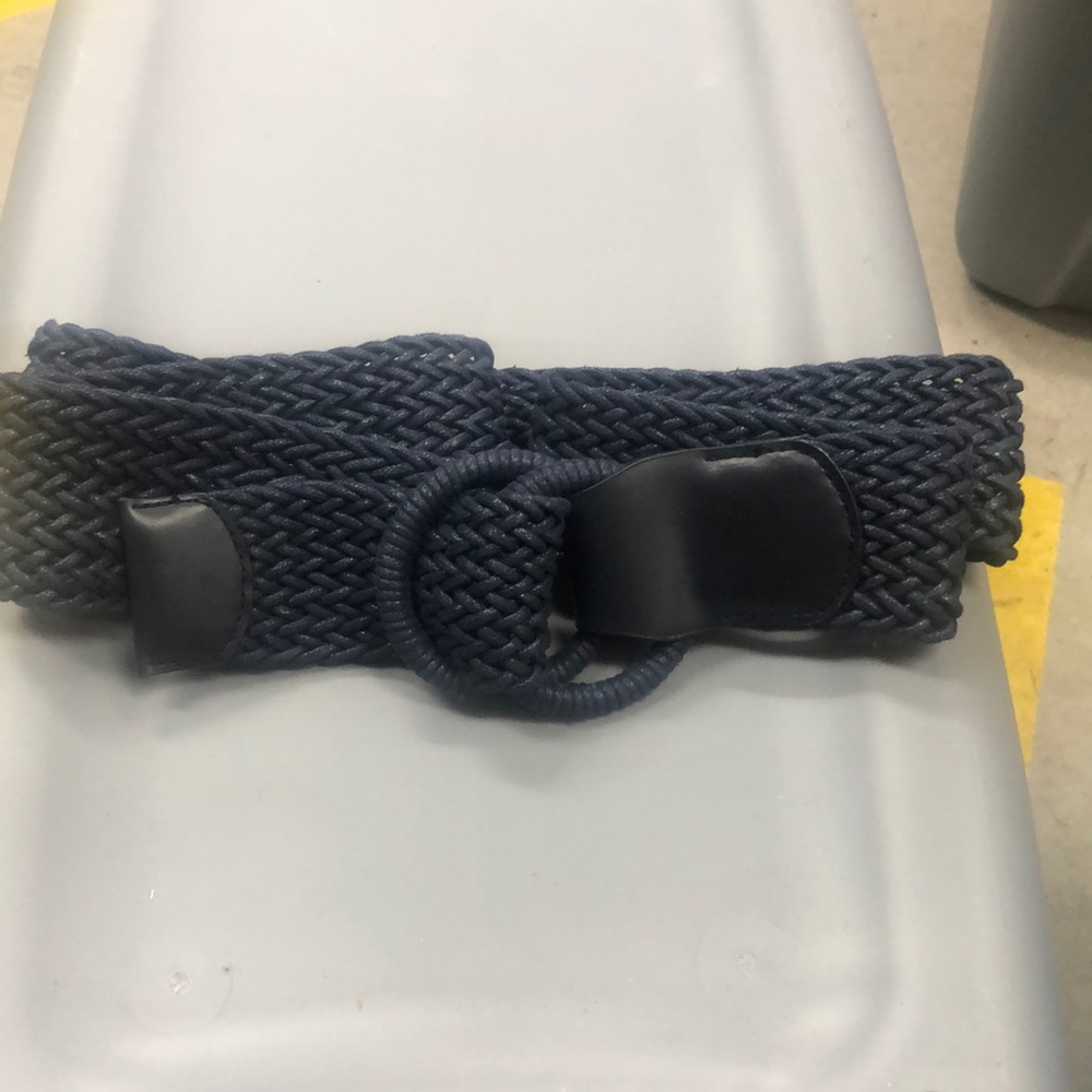 Navy woven belt